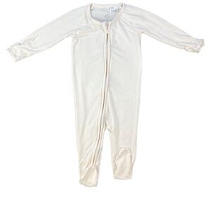 BOODY BABY Cream Long Sleeve Bamboo Footie - 6-12M